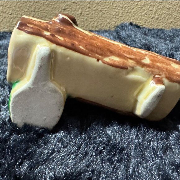 Vintage Ceramic Elf  Pixie  Log Planter Figurine - Picture 4 of 6